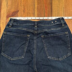 CAbi Flare Dark Wash Jeans, Size 6